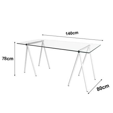 Imagem de Mesa De Escritório Cavalete Itaim Branco New Green - Branco