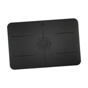 Imagem de IEUDNS Tapete de Ioga Pequeno Antiderrapante com Apoio para Os Joelhos, Ideal para Exercícios de Fortalecimento Muscular, Flexões de Joelho E Pilates, Preto
