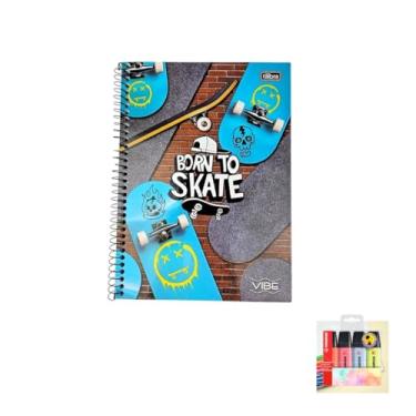 Imagem de Kit Caderno Universitário Tilibra 20 Matérias 320 Folhas + Caneta Esferográfica 0.7mm + Marca Texto Boss 4 Cores