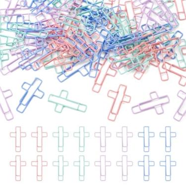 Imagem de Handship 80 peças, clipes de papel cruzados, fofo, cor pastel, versátil para estudo da Bíblia, acessórios para mulheres, homens, cristãos, escritório, casa, marcadores, notas, cores mistas