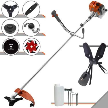 Imagem de Roçadeira À Gasolina RL520ACNTK Tekna 52cc 2T 2HP Completa Com Carretel + Faca 2 Pontas + Faca 3 Pontas + Faca 6 Pontas + Faca 80 Dentes + Trimmer