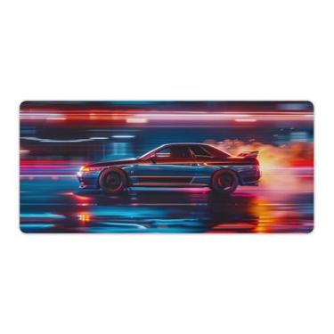 Imagem de HouLaiZhe Speed ​​Carro Esportivo R34 JDM Blur Grande Gaming Mouse Pads Tapete de Mesa Base de Borracha Antiderrapante Laptop Acessórios de Computador Suprimentos Bloco de Escrita para Escritório Casa