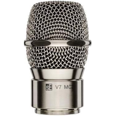Imagem de SE ELECTRONICS Cápsula de microfone sem fio V7 MC2 – Compatível com transmissores sem fio Sennheiser – Microfone dinâmico profissional para gravação de canto, fala e estúdio de música (Níquel)