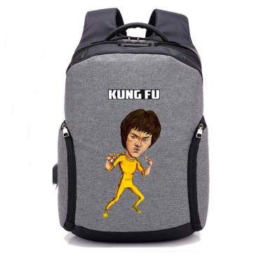 Imagem de Mochila escolar Bruces Lees Anime para crianças