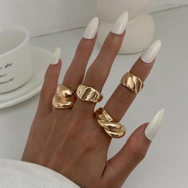 Imagem de Conjunto de anéis empilháveis ajustáveis Boho, anéis empilháveis para mulheres, joias boêmias modernas, presentes de Natal elegantes confortáveis, presentes de amizade para mulheres dia dos namorados
