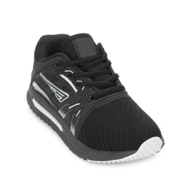 Imagem de Tênis Casual King Kids Infantil PB ZK25-102RX, 29, Preto, Branco
