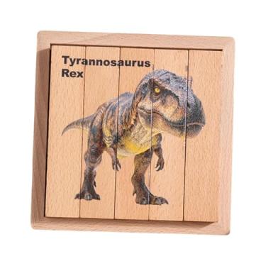 Imagem de MERIGLARE Quebra-cabeça de madeira infantil, brinquedo educativo portátil para desenvolver a coordenação e estimular o aprendizado pré-escolar. Ideal, Versão Dinossauro