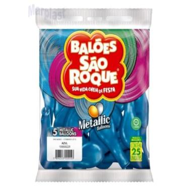 Imagem de Kit 2X Balão São Roque Metálico 25 Unidades Para Festas