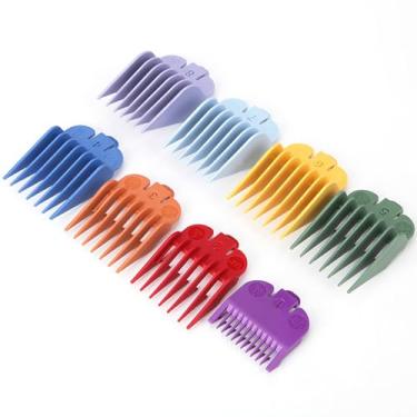 Imagem de Dioche Conjunto de Pente para Cortador de Cabelo, 8 Peças, Dentes Arredondados para Segurança, Material ABS, Acessórios de Proteção para Aparador de Cabelo Com Rack de (sem cremalheira)