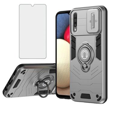 Imagem de Asuwish Capa de telefone para Samsung Galaxy A50 A50S A30S com protetor de tela de vidro temperado capa fina magnética resistente anel suporte de celular híbrido resistente A 50 50S 30S S50 50A SM