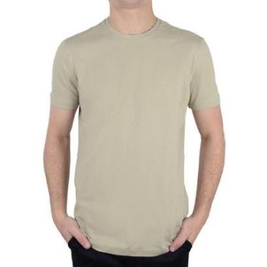 Imagem de Camiseta Masculina Lado Avesso MC Slim Fit Bege - LH174-Masculino