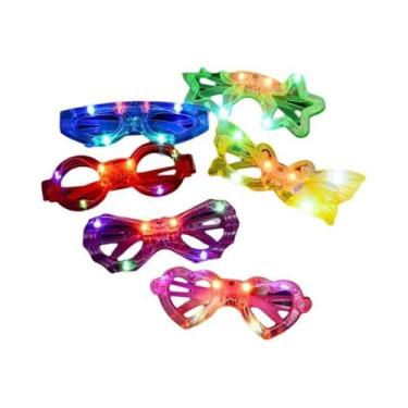Imagem de Óculos De Festa LED Multicoloridos Com Luz Neon Para Adultos E Criança