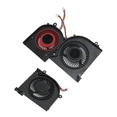 Imagem de Cryfokt Dissipação de Calor Eficiente do Ventilador de Resfriamento Cpu Gpu para Gs65 MS 16q2, Material ABS de Liga de Alumínio Durável para Laptop, Fácil de Instalar, para 16q2 Cpu Gpu Cw (e