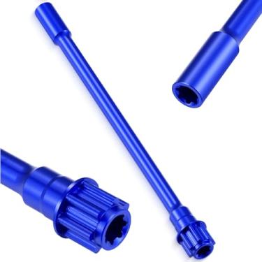 Imagem de QUPA AM STORE Aluminum 7075 Alloy RC Center Drive Shaft for Tra-xxas 1/16 Mini Maxx 2S Short Course Truck Upgrades (Blue)