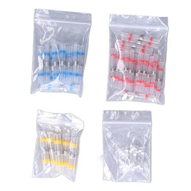 Imagem de Hyuduo Conector de Fio Termo Retrátil de 50 Unidades, Kit de Terminal de Crimpagem Isolado à Prova D'água para Elétrico Marinho Automotivo, Com 4 Cores e Caixa de Armazenamento