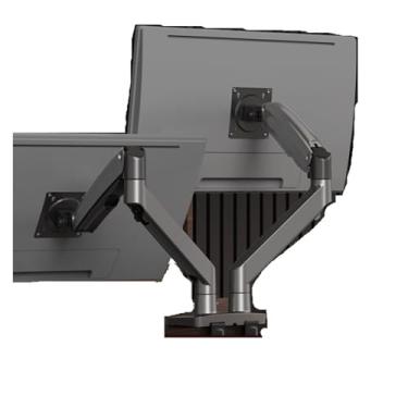 Imagem de BEGWVDJTP Suporte de monitor de tela dupla para monitor de computador base giratória telescópica de mesa 27 81.3 cm G75