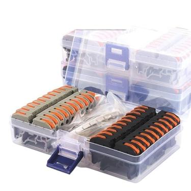 Imagem de Trilho DIN encaixotado 211 conector de fio tipo emenda conexão rápida cabo condutor bloco terminal (211 caixa preta)