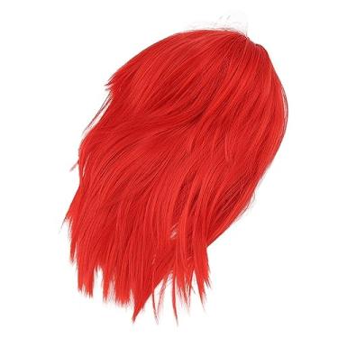 Imagem de Generic Peruca Curta Masculina Com Corte de Lobo Vermelho para Cosplay de Festival, Peças de Cabelo Masculinas Com Textura Fofa para Performance de Halloween