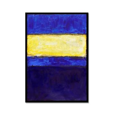 Imagem de Pôster de arte de parede vintage Mark Rothko arte moderna abstrata blocos de cores minimalista pintura em tela impressão sala de estar decoração de casa (SKU16,20.3x30.5 cm = (20x30cm), moldura de