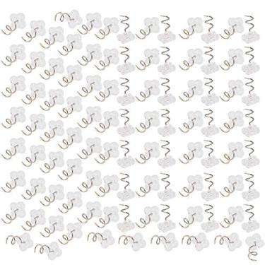 Imagem de Yosoo Pino Torcido, Forma Espiral Antiderrapante ABS Pinos de Fixação de sofá de Aço Inoxidável para Folhas de Tecido, Toalhas de Mesa, Almofadas de Carro, Com Estrutura (100/caixa pétala unhas de