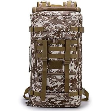 Imagem de Mochila De Caminhada À Prova D'água 50L Mochilas Táticas Militares Molle Mochila De Acampamento Mochila Bolsa De Ombro Para Viagens Ao Ar Livre Pesca Caça Escalada,Deserto