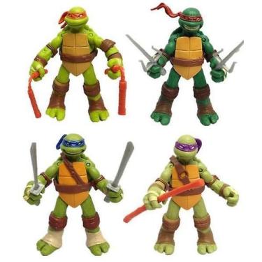 Imagem de Boneco Teenage Mutant Ninja Turtles, 12 cm, pacote com 4 - Gloome Stor