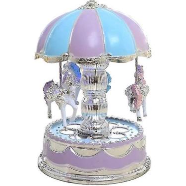 Imagem de Caixa de música Carousel Horse Christmas Girls Musical com luz - Gloom