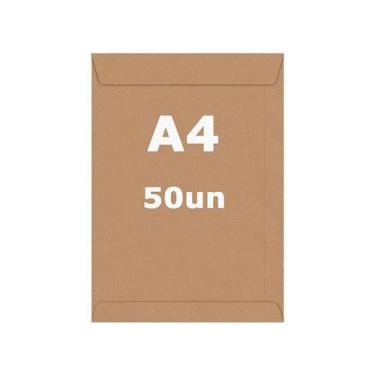 Imagem de Envelope A4 Kraft Pardo Natural 24 x 34cm 80gr 50un - FORONI