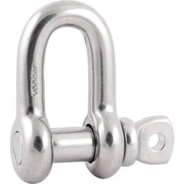 Imagem de Manilha Reta Para Cabo De Aço 1/2 Aço Inox - Vonder