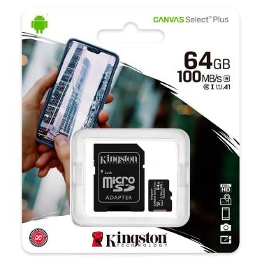 Imagem de Cartão De Memória Kingston Canvas Select Plus Micro Sdxc 64gb Classe 10