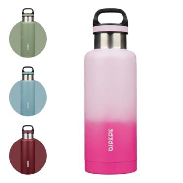 Imagem de BJPKPK Garrafa de água isolada de aço inoxidável de 947 ml com alça de parede dupla, garrafa isolada a vácuo, livre de BPA, cereja