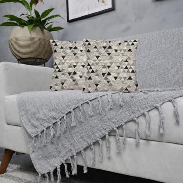 Imagem de Genérico, Kit Manta Para Sofá Cinza + 2 Capas De Almofada Com Zíper Cor:07