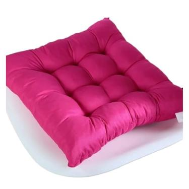 Imagem de Almofadas de assento grossas coloridas almofada cadeira jardim almofada têxtil casa jardim casa no escritório jardim jantar cozinha (vermelho)