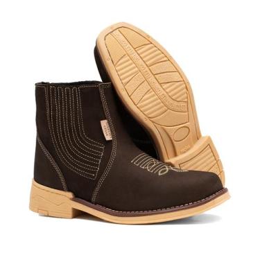 Imagem de Botina De Couro Feminina Rodeio Ferreira César Vira Francesa Butina Co