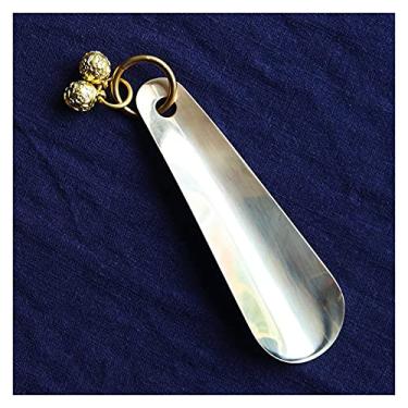Imagem de HHHJQFAAT Chifre de sapato de metal com pingente de chifre de sapato infantil para sapatos de viagem, botas calçadeira para homens e mulheres esticadores de sapatos para pés largos (tamanho: 12 cm com