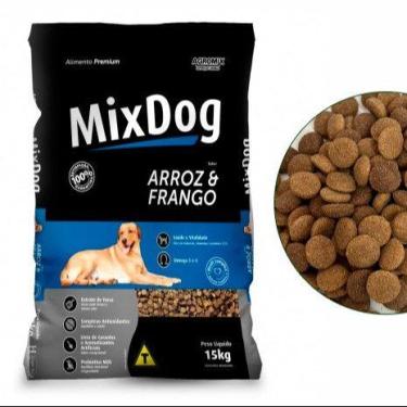 Imagem de Ração Cães Adulto Mix Dog Arroz &amp Frango 15 kg Alimento Premium 21%