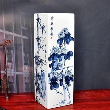 Imagem de Jingdezhen Artista de cerâmica avançado pintado à mão ameixa orquídea bambu crisântemo vaso grande vaso grande decoração de casa chinesa coleção chinoiserie presente (B)