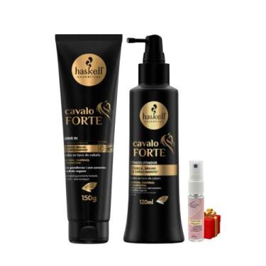 Imagem de Kit Cavalo Forte 1 Leave in 150g 1 Tônico 120ml Haskell + Presente Lou