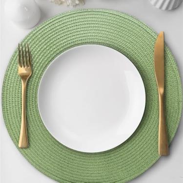 Imagem de KIT 6 PS JOGO AMERICANO SOUSPLAT REDONDO 38cm(Menta verde)