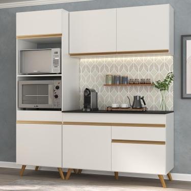 Imagem de Cozinha Compacta Multimóveis Veneza Gw Fg3694 Com Armário E Balcão Branca