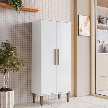 Imagem de Armário Multiuso 2 Portas 3 Prateleira Paraná Kaiki Móveis - Branco