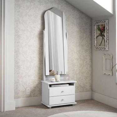 Imagem de Toucador Com 2 Gavetas Espelho Delta Branco