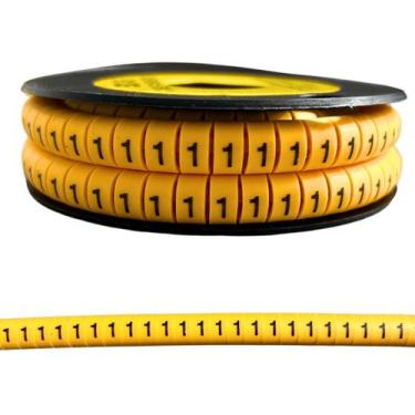 Imagem de Marcador De Cabos Fios Número 1 Anilha 10mm A 16mm 200 Peças - Stark E