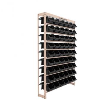 Imagem de Estante metálica com 54 gavetas n 5 preta - Presto