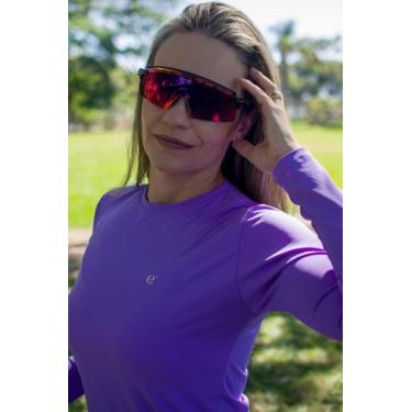 Imagem de Camiseta UV Lilás Feminina Manga Longa com Proteção Solar FPU50+ evebe