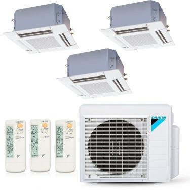Imagem de Ar-Condicionado Multi Split Inverter Daikin 23.000 BTUs (2x Evap Cassete 4 Vias 9.000 + 1x Evap Cassete 4 Vias 12.000) Quente/Frio 220V