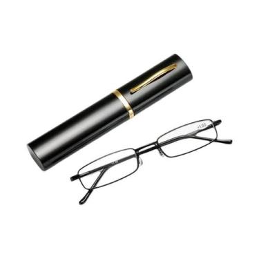 Imagem de Óculos De Leitura Portáteis Elegantes Com Armação De Metal E Estojo Ti