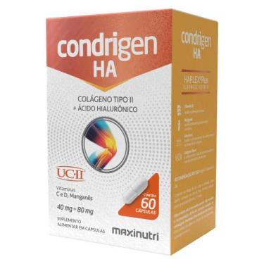 Imagem de Condrigen H.A. Colágeno Tipo 2 + Ácido Hialurônico 60 Cáps Maxinutri