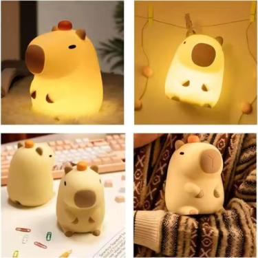 Imagem de Luminaria Infantil Squishy Capivara 3000k Multicolorida Gaya