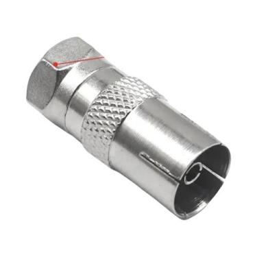 Imagem de Adaptador RF Coaxial PAL DVB-T Macho Para IEC Fêmea Com Terminal De Fi